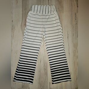 Amazon Black White Striped Wide Leg Soft Palazzo Pants Medium Lounge  Pockets